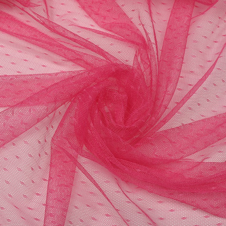 Фатин "горошек" мягкий шир.160см 100% полиэстер арт.TBY-1908-05 цв.св.розовый диаметр горошин 0,1см рул.15м