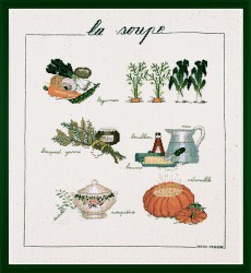 Набор для вышивания Le Bonheur des Dames арт.1180 Soupe (Суп) 40х46 см