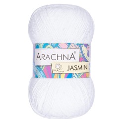 Пряжа ARACHNA JASMIN (80% хлопок, 20% полиэстер) 5х100г/250м цв.101 белый