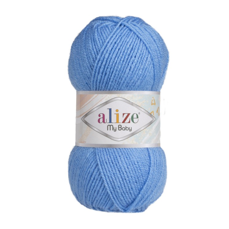 Пряжа для вязания Ализе My Baby (100% акрил) 5х50г/150м цв.289 т.голубой