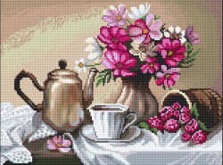 Алмазная мозаика Ah5461 Чай с малиной 30х40