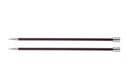 47303 Knit Pro Спицы прямые Zing 6мм/35см, алюминий, фиолетовый бархат, 2шт