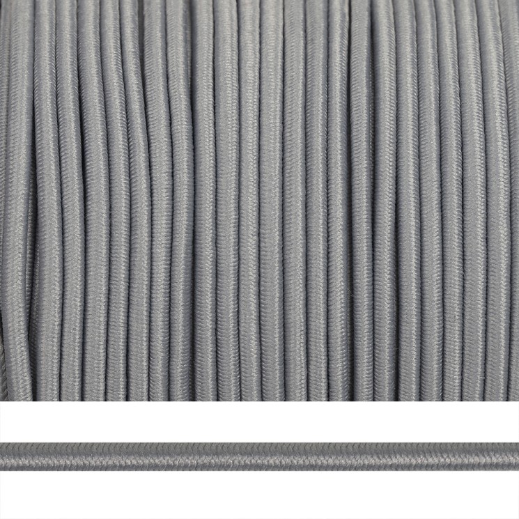 Резинка TBY шляпная (шнур круглый) цв.F317 серый 3/0мм боб.100м