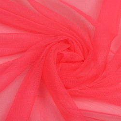 Сетка стрейч матовая арт.TBY-TL57 40г/м 100% полиэстр шир.150см цв. 57 неон розовый рул.10м