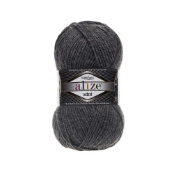 Пряжа для вязания Ализе Superlana midi (25% шерсть, 75% акрил) 5х100г/170м цв.182 средне-серый меланж
