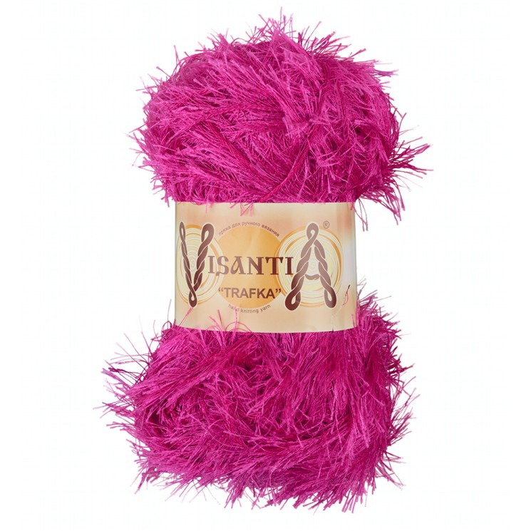 Пряжа VISANTIA TRAFKA (100% полиэстер) 5х100г/150 м цв.0022 т.малиновый