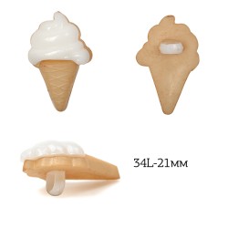 Пуговицы пластик Мороженое TBY.P-1134 цв.06 бежевый 34L-21мм, на ножке, 50 шт