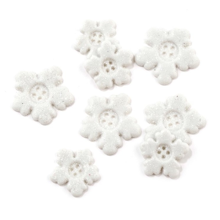 Набор пуговиц JESSE JAMES арт.4614 ASSORTED SNOWFLAKE BUTTONS-CHUNKY упак (1 упак)