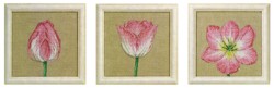 Набор для вышивания PERMIN арт.70-3360 Тюльпаны , 3 сюжета 25х25 см