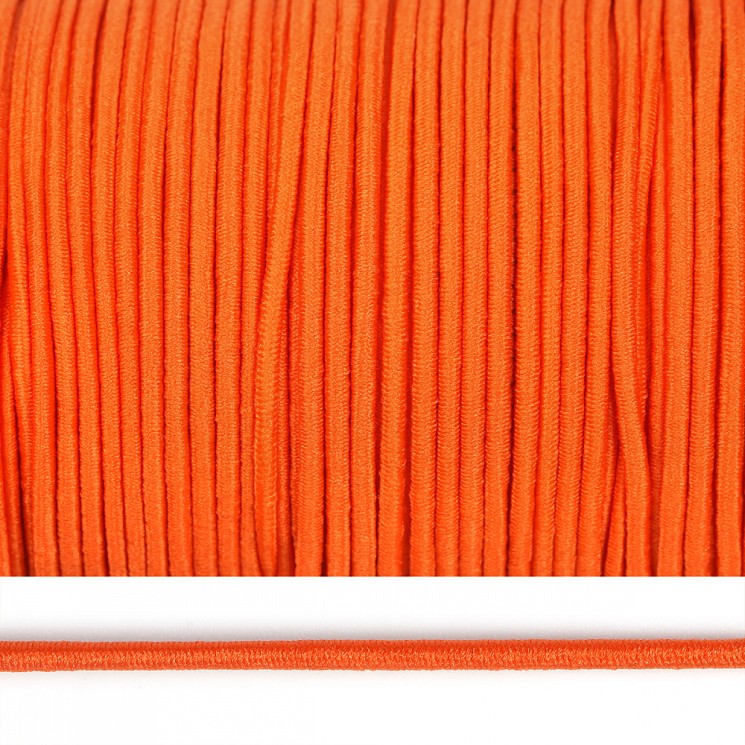 Резинка TBY шляпная (шнур круглый) цв.F157 оранжевый 2мм боб.100м