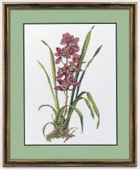 Набор для вышивания EVA ROSENSTAND арт.14-155 Красная орхидея 40х50 см