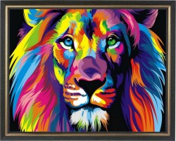 Набор Колор Кит картина со стразами арт.КК.CKC012 Радужный лев 40х50 упак (1 шт)