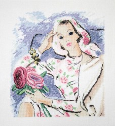 Набор для вышивания МАРЬЯ ИСКУСНИЦА арт.09.009.09 Девушка с розами 20х23 см
