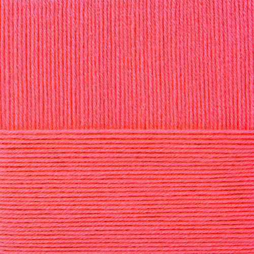 Пряжа для вязания ПЕХ "Народная" (30% шерсть, 70% акрил) 5х100г/220м цв.058 коралл