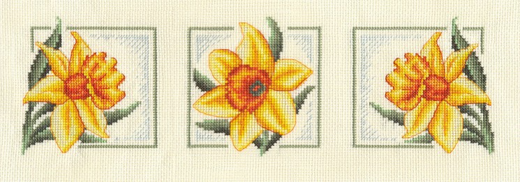 Набор для вышивания PANNA арт. C-0844 Желтые нарциссы 35х13 см