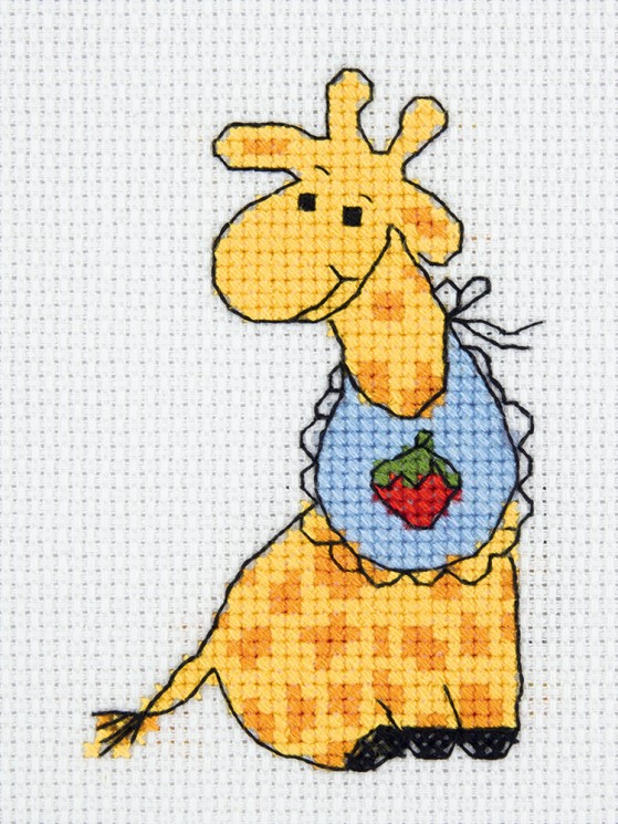 Набор для вышивания KLART арт. 8-304 Маленький жираф 9х12 см