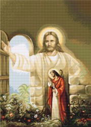 Набор для вышивания LUCA-S арт. B411 Иисус стучащийся в дверь 31х42/5 см