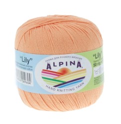 Пряжа ALPINA LILY (100% мерсеризованный хлопок) 10х50 г/175 м цв.011персиковый