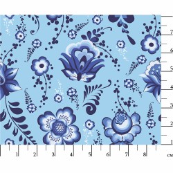 Ткань для пэчворка PEPPY Лазурное Чудо 110 г/м 100% хлопок цв.ЛЧ-11 голубой уп.50х55 см