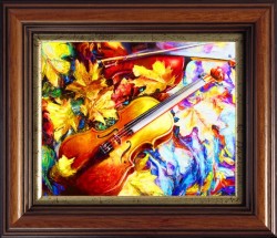 Набор Колор Кит картина со стразами арт.КК.CKC022 Осенняя скрипка 40х50 упак (1 шт)