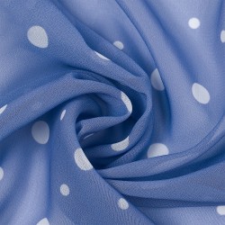 Ткань Шифон-шелк 50 г/м 100% пэ шир.150 см арт.T.SC.0643.02 цв.голубой рул.35м