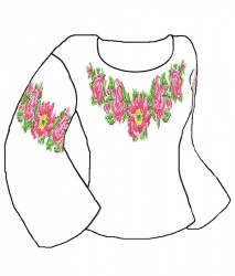 Набор для вышивания женской рубашки КАРОЛИНКА арт. КБСН(хб)-04 85х145 см (размер 44-56)