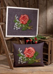 Набор для вышивания PERMIN арт.90-6426 Розы и лилии 53х43 см