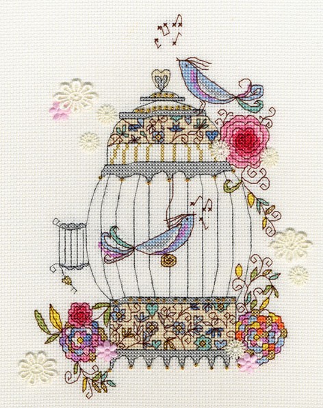 Набор для вышивания Bothy Threads арт.XKA3 Love Birds (Любимые птицы) 20х25 см