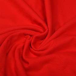 Ткань трикотаж Кулирка хлопок 145г опененд 100+100см красный 18-1763 пач.20-35кг