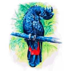 Картины по номерам Белоснежка арт.БЛ.362-AS Синий попугай 30х40 см