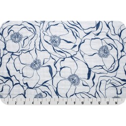 Ткань для пэчворка PEPPY Embrace (марлевка) 120 г/м  100% хлопок цв.bouquet cobalt уп.100х125 см