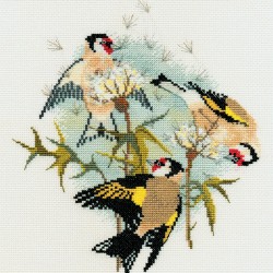 Набор для вышивания DERWENTWATER DESIGNS арт.DWBB04 Goldfinches & Thistles 22х24,5 см