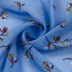 Ткань Шифон-шелк 50 г/м 100% пэ шир.150 см арт.T.0644.04 цв.голубой рул.35м