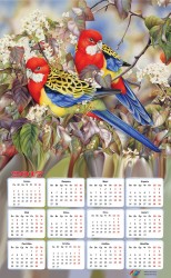 Набор Колор Кит картина со стразами-календарь арт.КК.404007K Райские птички 40х65 упак (1 шт)