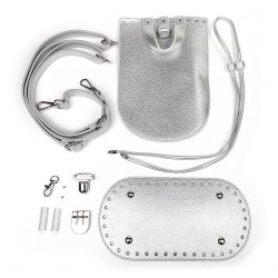 Набор для изготовления рюкзака из экокожи арт.TBY.51662-5.2 цв.серебро/никель