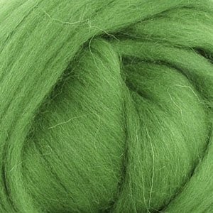 Шерсть для валяния ПЕХОРКА полутонкая шерсть (100%шерсть) 50г цв.434 зеленый упак (1 упак)