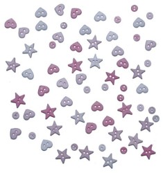 Набор пуговиц JESSE JAMES арт.3253 Фиолетовые мини