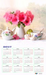 Набор Колор Кит картина со стразами-календарь арт.КК.404004K Нежное утро 40х65 упак (1 шт)