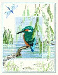Набор для вышивания DERWENTWATER DESIGNS арт.WIL1 Kingfisher 26,9х34,2 см