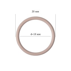 Кольцо для бюстгальтера металл ARTA.F.2976 17,8мм, цв.168 серебристый пион, уп.50шт