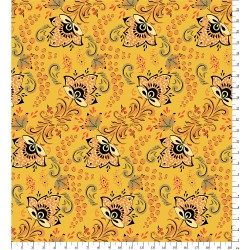 Ткань для пэчворка PEPPY Русские Традиции 110 г/м 100% хлопок цв.РТ-11 желтый уп.50х55 см