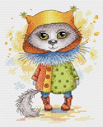 Набор для вышивания ЖАР-ПТИЦА арт.М-139 Кошка в сапожках 14х18 см упак (1 шт)
