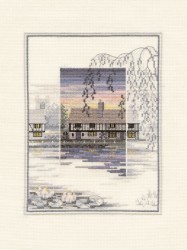 Набор для вышивания DERWENTWATER DESIGNS арт.TWL07 Lily Pond Cottage 20х14 см
