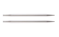 10421 Knit Pro Спицы съемные Nova Metal 3мм для длины тросика 20см, никелированная латунь, серебристый, 2шт
