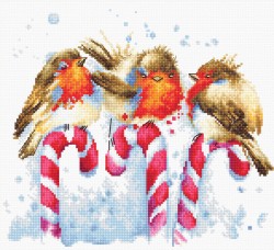 Набор для вышивания LUCA-S арт. B1154 Рождественские птицы 23/5х20/5 см