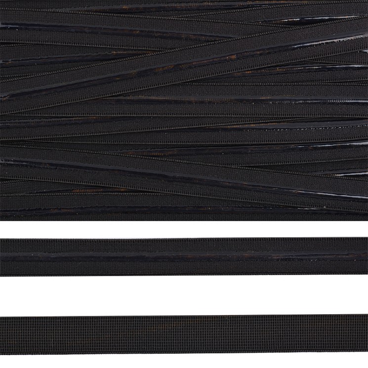 Резинка TBY бельевая (с силиконом) 61002 10мм цв.F322 черный уп.10м