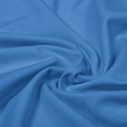 Ткань кулирка гл/крашеный, 190г/м 95% хл 5%эласт шир.180см арт.ШН-140955-12 цв.голубой рул. 54-80м (1кг-2,7м)