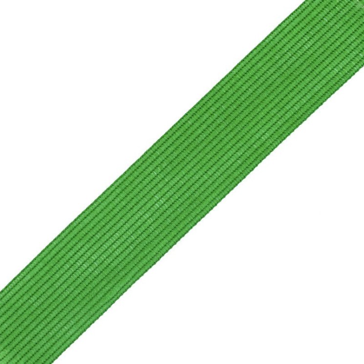 Тесьма вязаная окантовочная 22мм арт.4С-516/22с24 цв.049 ярк. зеленая