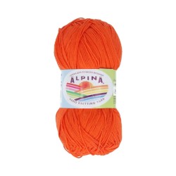 Пряжа ALPINA XENIA (100% мерсеризованный хлопок) 10х50г/240м цв.164 красно-оранжевый упак
