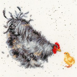 Набор для вышивания Bothy Threads арт.XHD50 Mother Hen (Курица с цыплёнком) 26х26 см